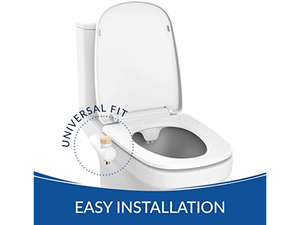 Bio Bidet by Bemis Essential Freshwater Spray Bidet Attachment For Toilet, White, Non Electric, Easy Install