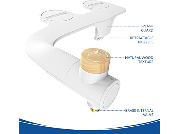 Bio Bidet by Bemis Essential Freshwater Spray Bidet Attachment For Toilet, White, Non Electric, Easy Install