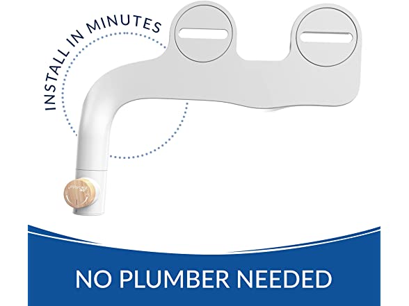 Bio Bidet by Bemis Essential Freshwater Spray Bidet Attachment For Toilet, White, Non Electric, Easy Install