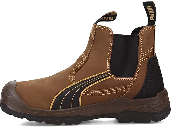 PUMA 630935 Men's Tanami Double Gore Brown Soft Toe Mid Industrial Shoe - Choose Size