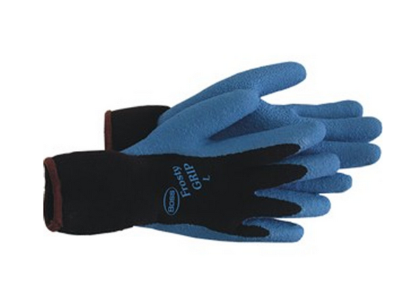 Boss 8439 Frosty Grip Blue Insulated Knit Latex Palm Glove - 12 pairs case- Choose size