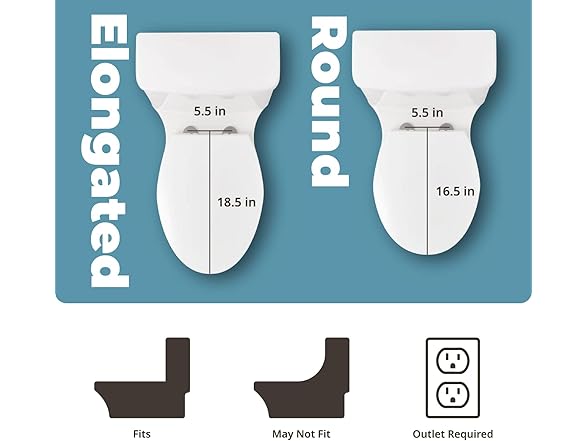 Inus R52 Electric Heated Bidet Seat with Temperature Adjustment