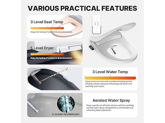 INUS IS2900 Electric Multiple Spray Modes Heated Bidet Seat