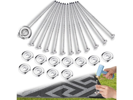 12 Sets Outdoor RV Rug Stakes