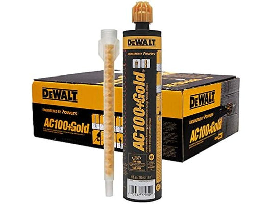 DEWALT 8478SDF AC100+  10oz. Gold Quik-Shot Acrylic Epoxy Adhesive - Case of 12