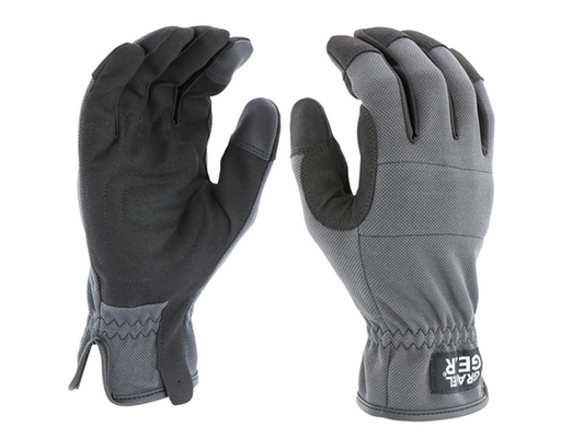 Gravel Gear Men's Spandex Slip-On ouch Screen Work Gloves, Gray, Model# 86224GG - Choose Size