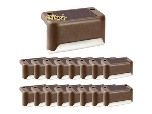 Hakol 16-Pack Solar Waterproof LED Deck Lights