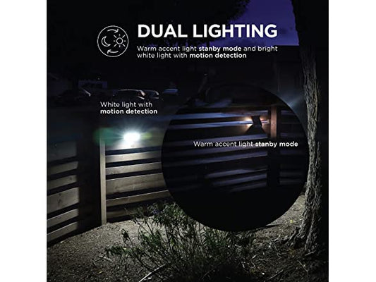 Home Zone Security Motion Sensor Solar Flood Lights, 2-Pack