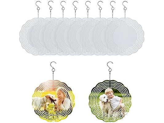 10 Pack Blank Sublimation Wind Spinner