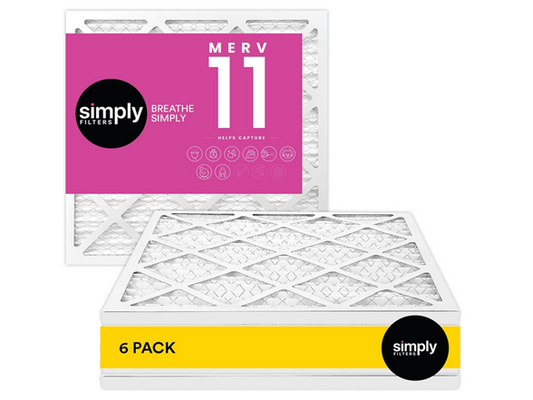 Simply Filters MERV 11, MPR 1000 Air Filter (6 Pack) - HVAC, AC, Furnace, Pleated Air Filter - Choose Size