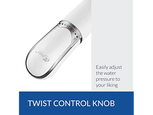 Bio Bidet by Bemis SlimTwist Freshwater Spray Bidet Attachment For Toilet, White, Non Electric, Easy Install