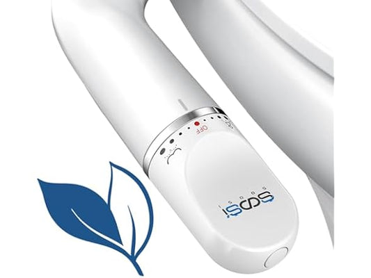 Ultra-Slim Bidet Attachment for Toilet Dual Nozzles Feminine & Rear Wash Bidet Toilet Seat Attachment Non Electric Self Cleaning Fresh Cold Water Toilet Bidets Spray Jet Easy Install
